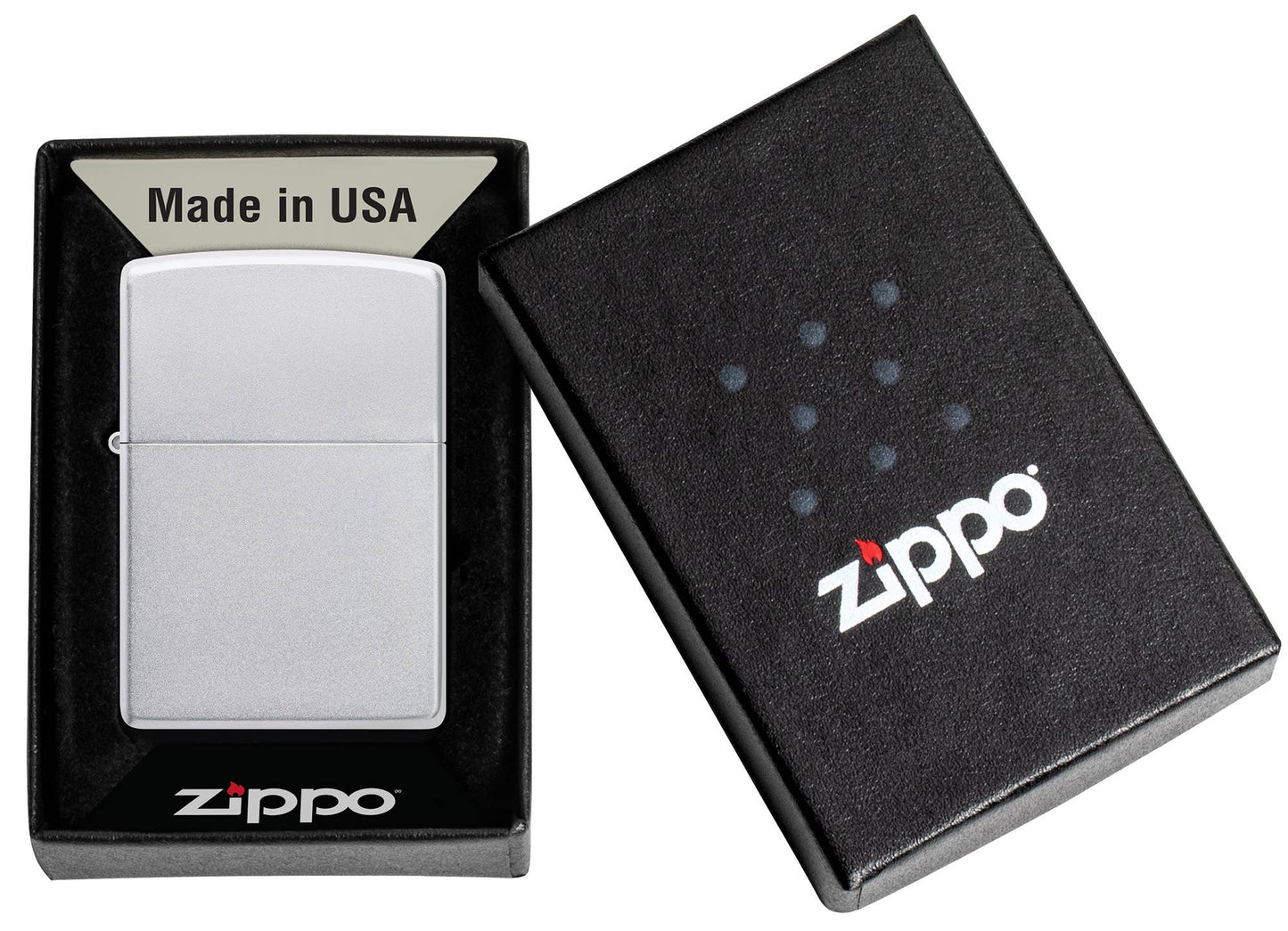 Zippo - PL Zip 205 Reg Satin Finish Genuine Lighter