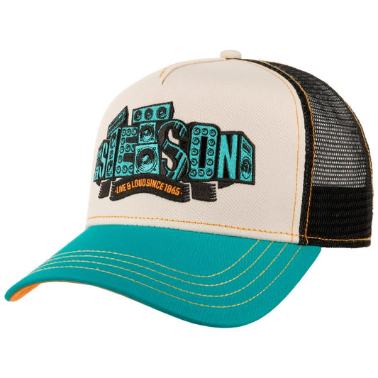 Stetson 'Live & Loud' Trucker Cap - Petrol Blue